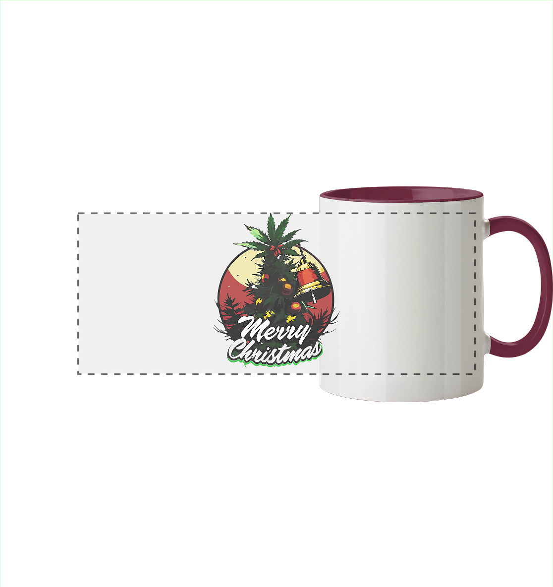 Christmas Bell - Panorama Tasse zweifarbig