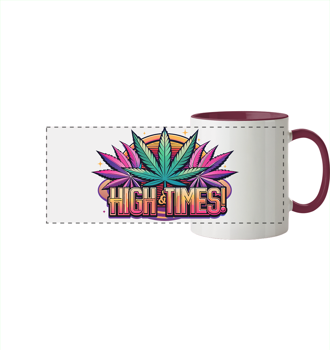 High Times Ufo - Panorama Tasse zweifarbig