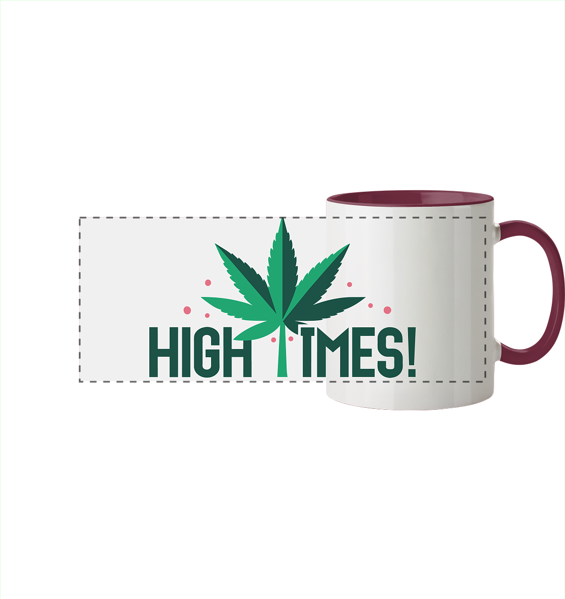 High Times Leaf - Panorama Tasse zweifarbig