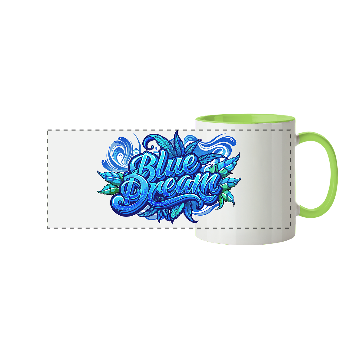 Blue Dream - Panorama Tasse zweifarbig