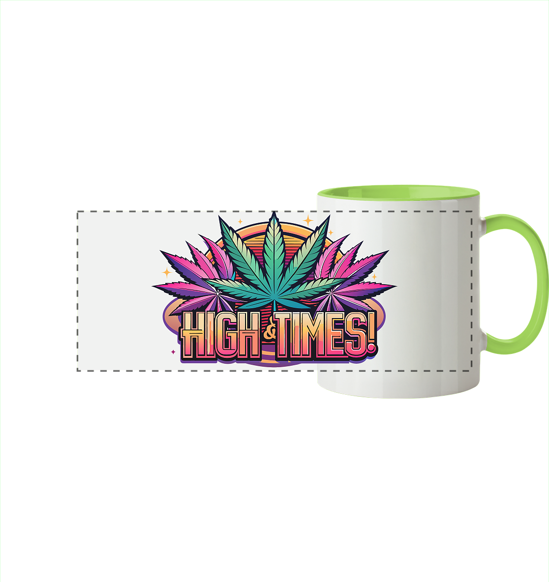 High Times Ufo - Panorama Tasse zweifarbig