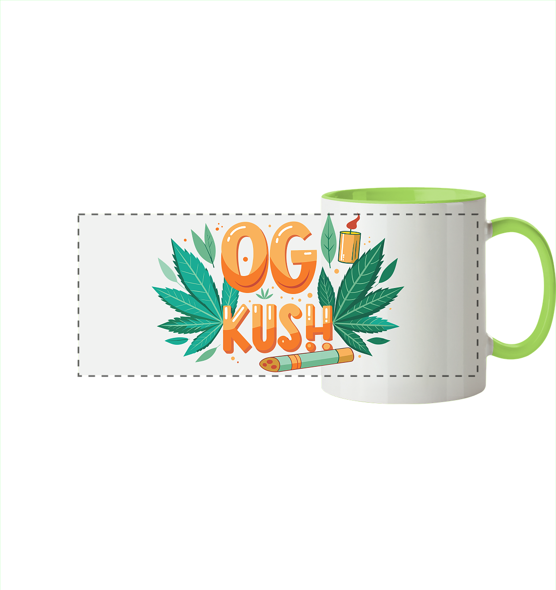 OG Kush - Panorama Tasse zweifarbig