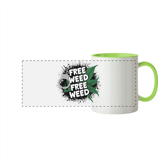 Free Weed - Panorama Tasse zweifarbig