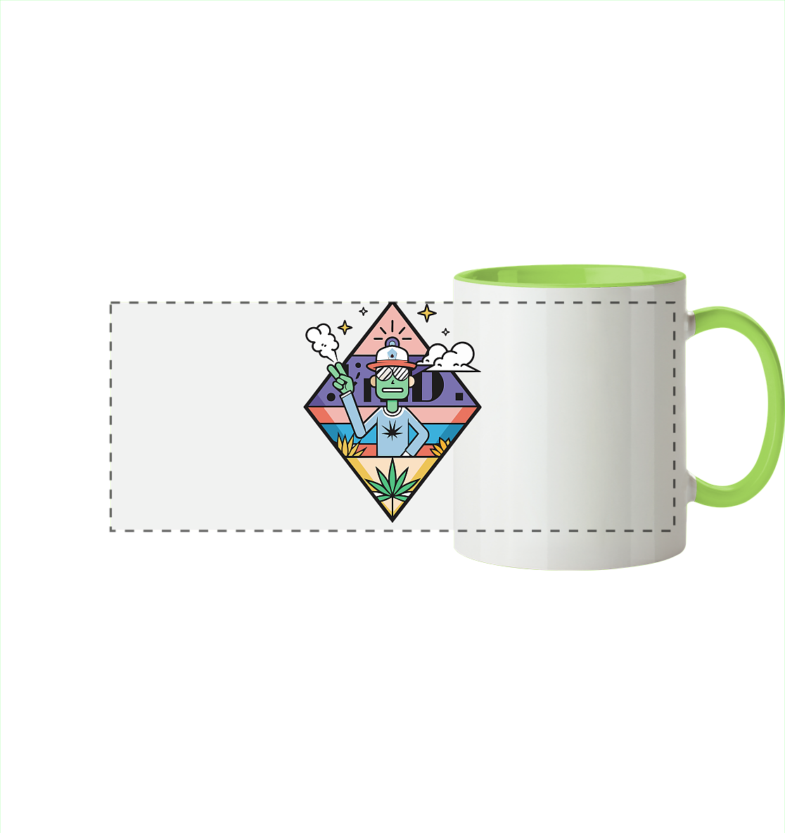 Peace Guy - Panorama Tasse zweifarbig