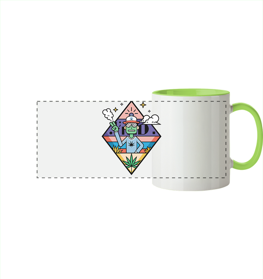 Peace Guy - Panorama Tasse zweifarbig