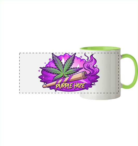 Purple Haze Joint - Panorama Tasse zweifarbig