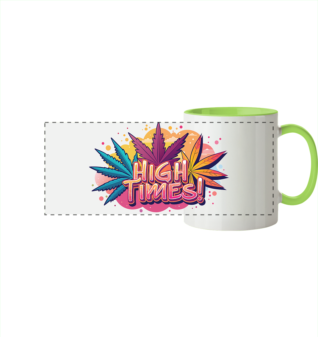 High Times Leafs - Panorama Tasse zweifarbig