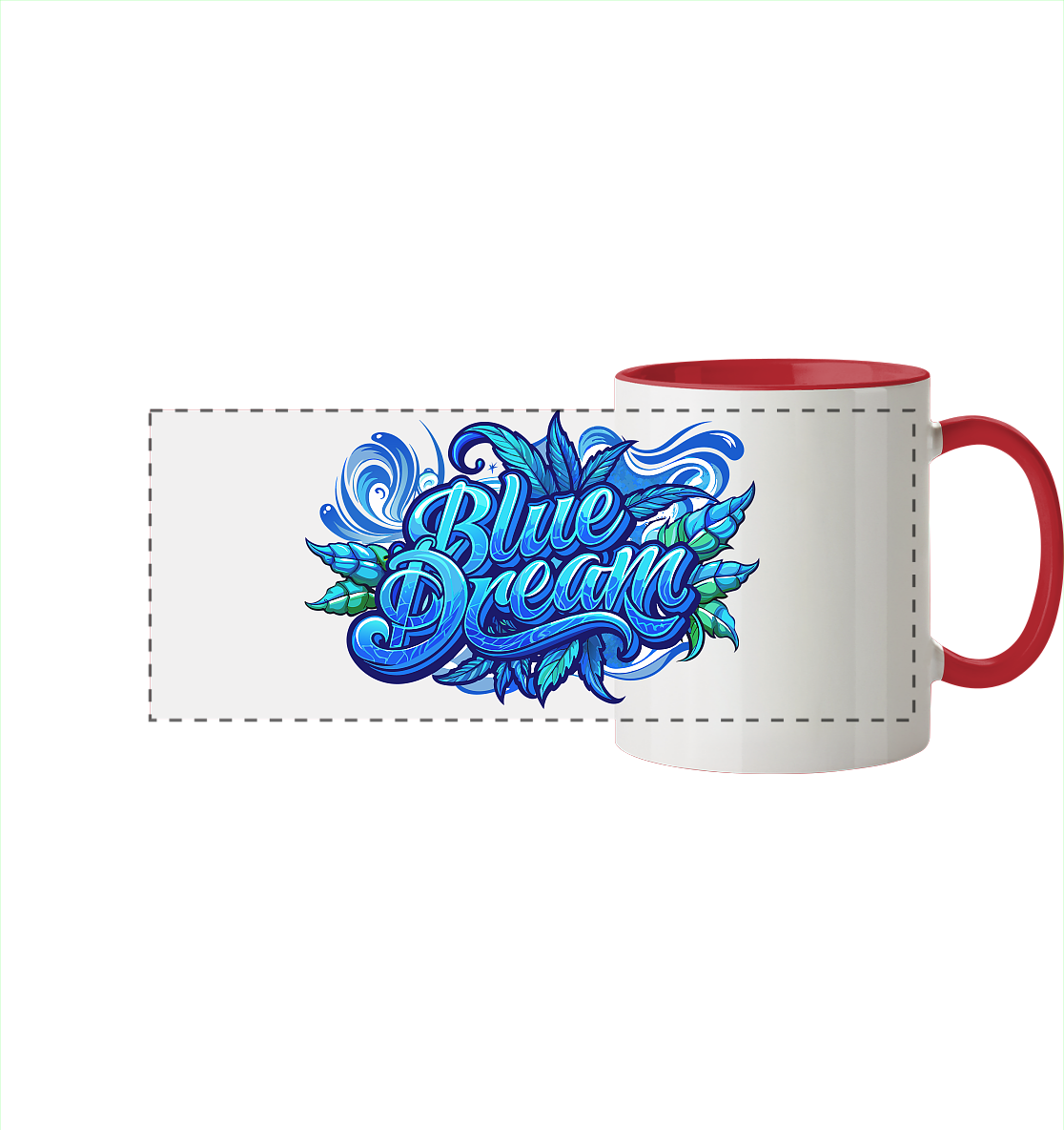 Blue Dream - Panorama Tasse zweifarbig