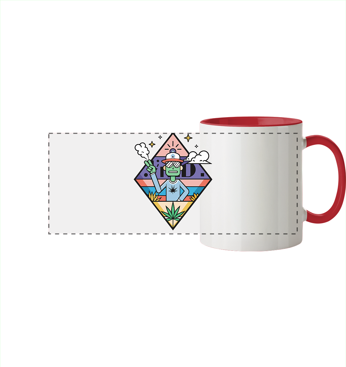 Peace Guy - Panorama Tasse zweifarbig