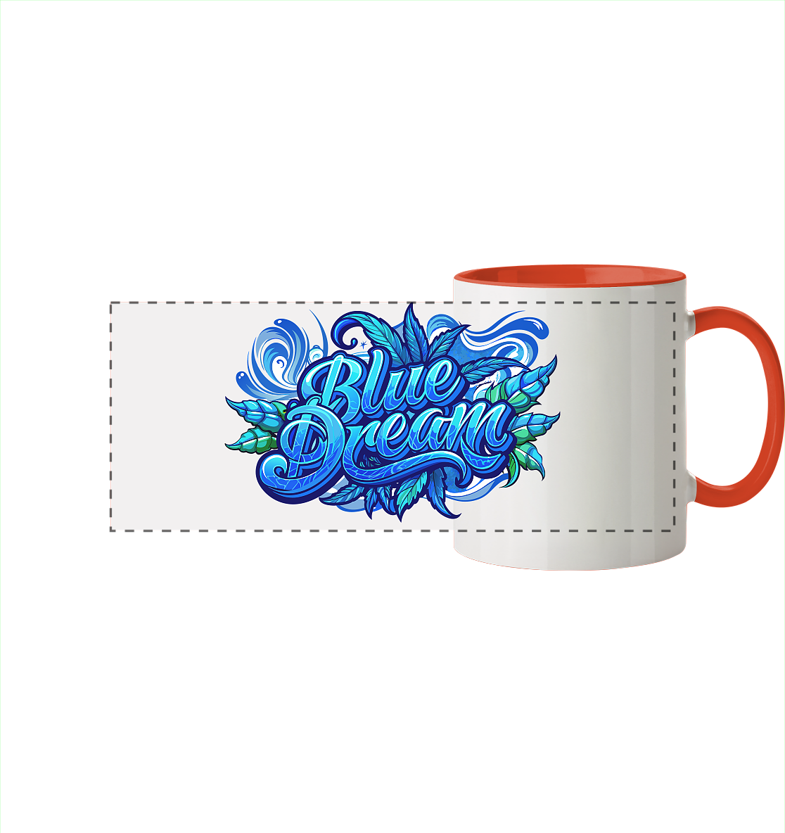 Blue Dream - Panorama Tasse zweifarbig