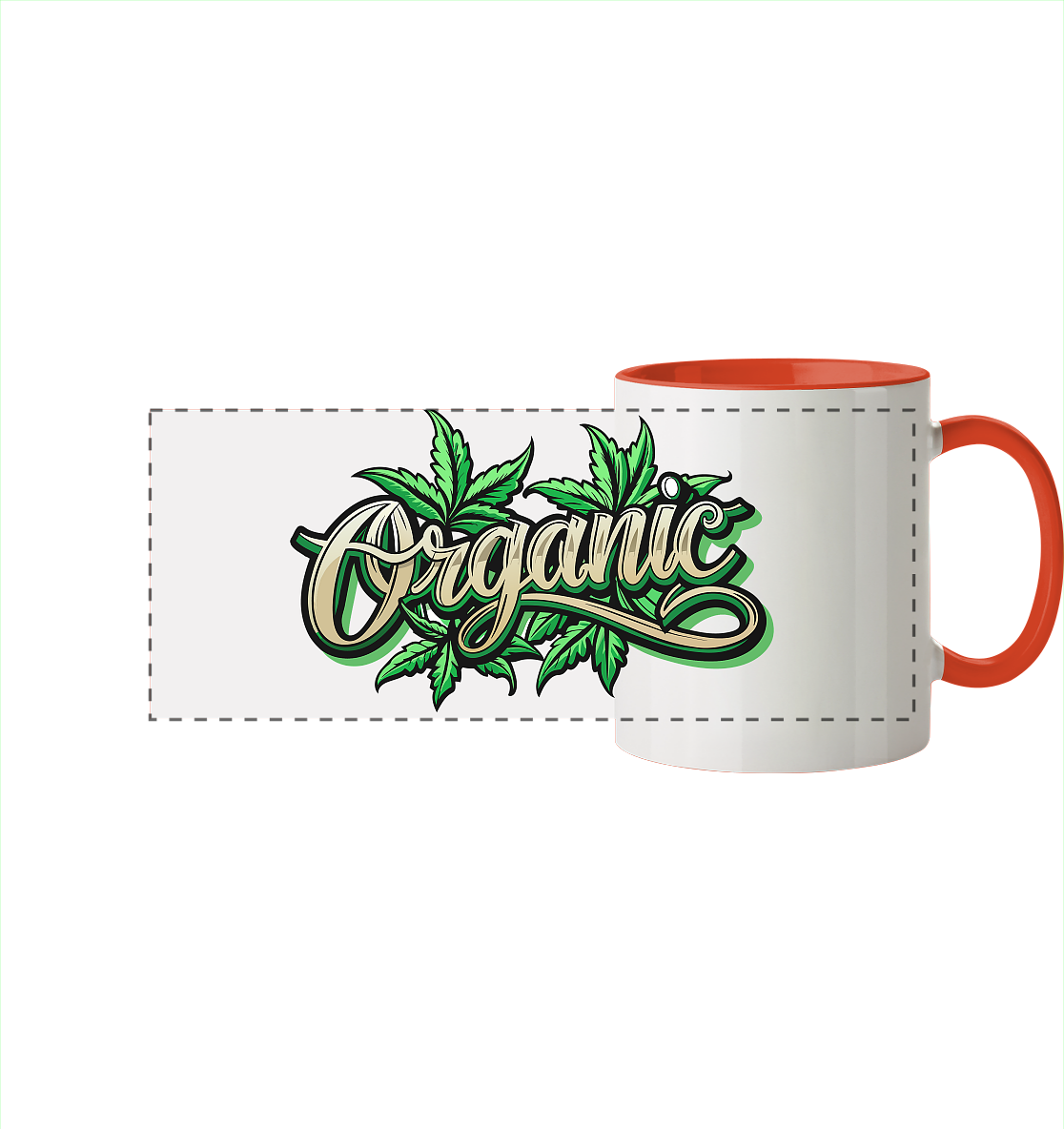 Organic Leaf - Panorama Tasse zweifarbig