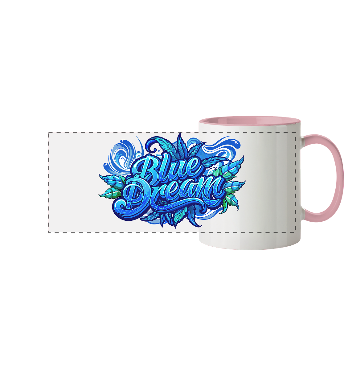 Blue Dream - Panorama Tasse zweifarbig