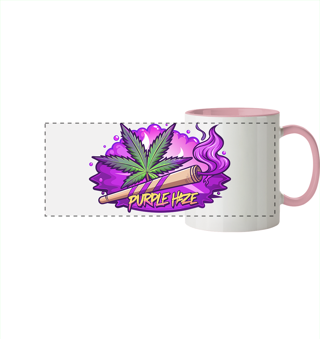 Purple Haze Joint - Panorama Tasse zweifarbig