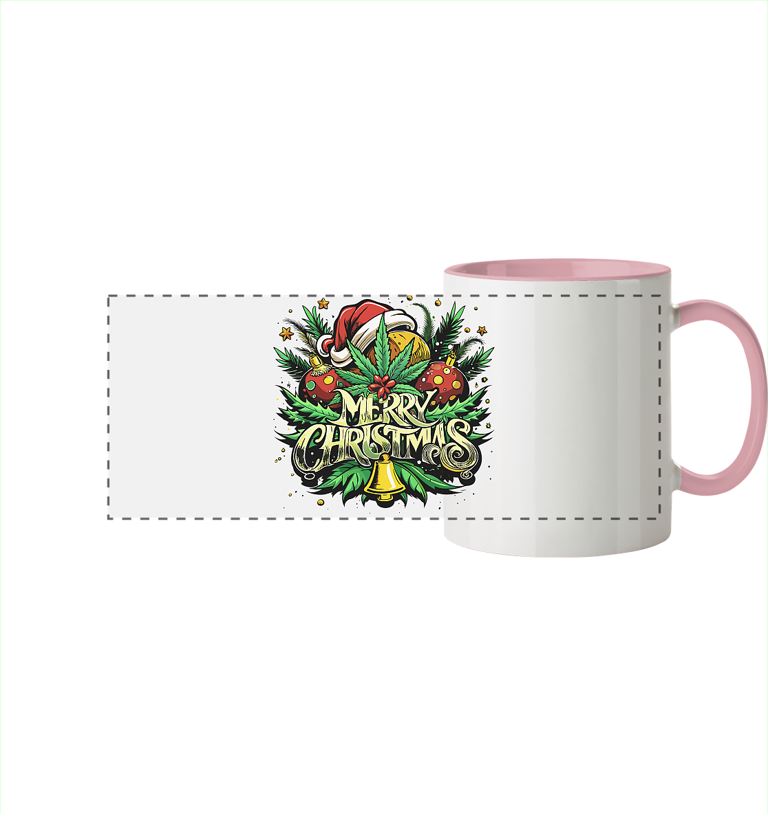 Bell Christmas - Panorama Tasse zweifarbig