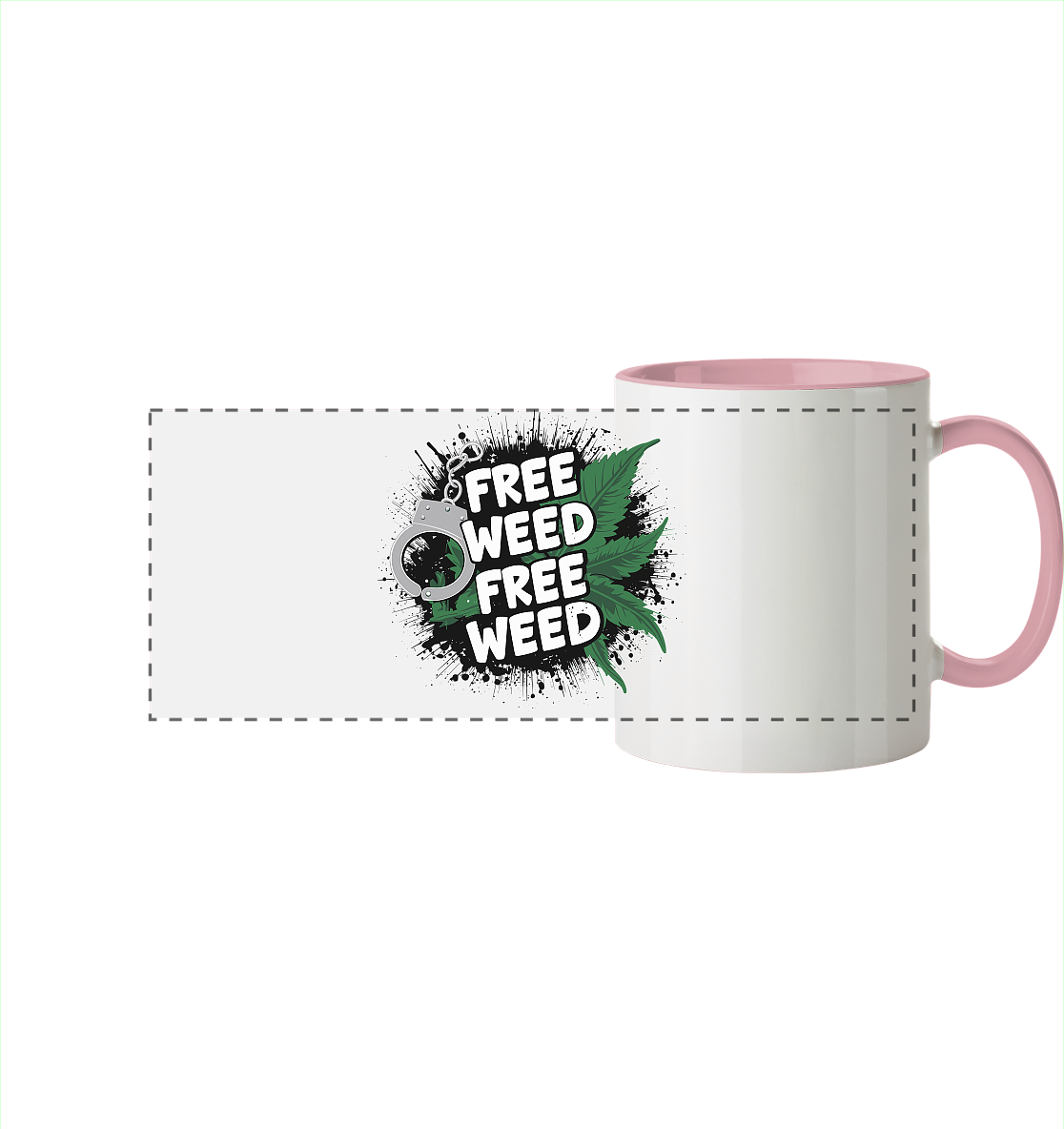 Free Weed - Panorama Tasse zweifarbig