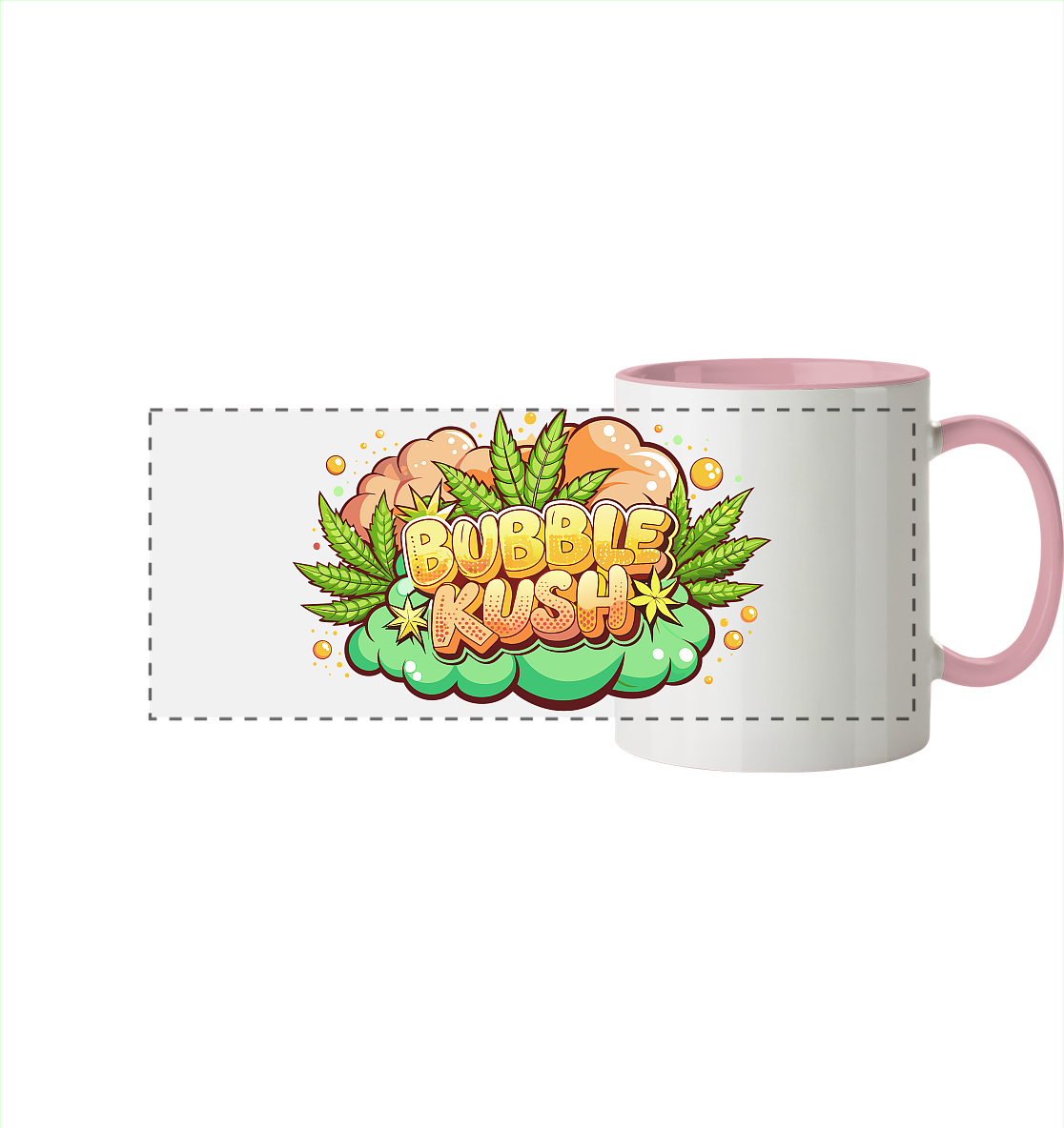 Bubble Kush - Panorama Tasse zweifarbig