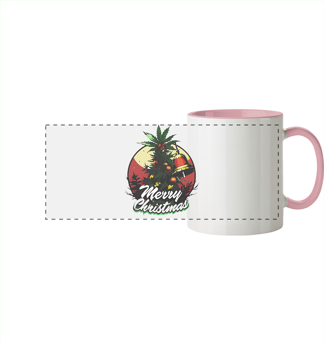 Christmas Bell - Panorama Tasse zweifarbig