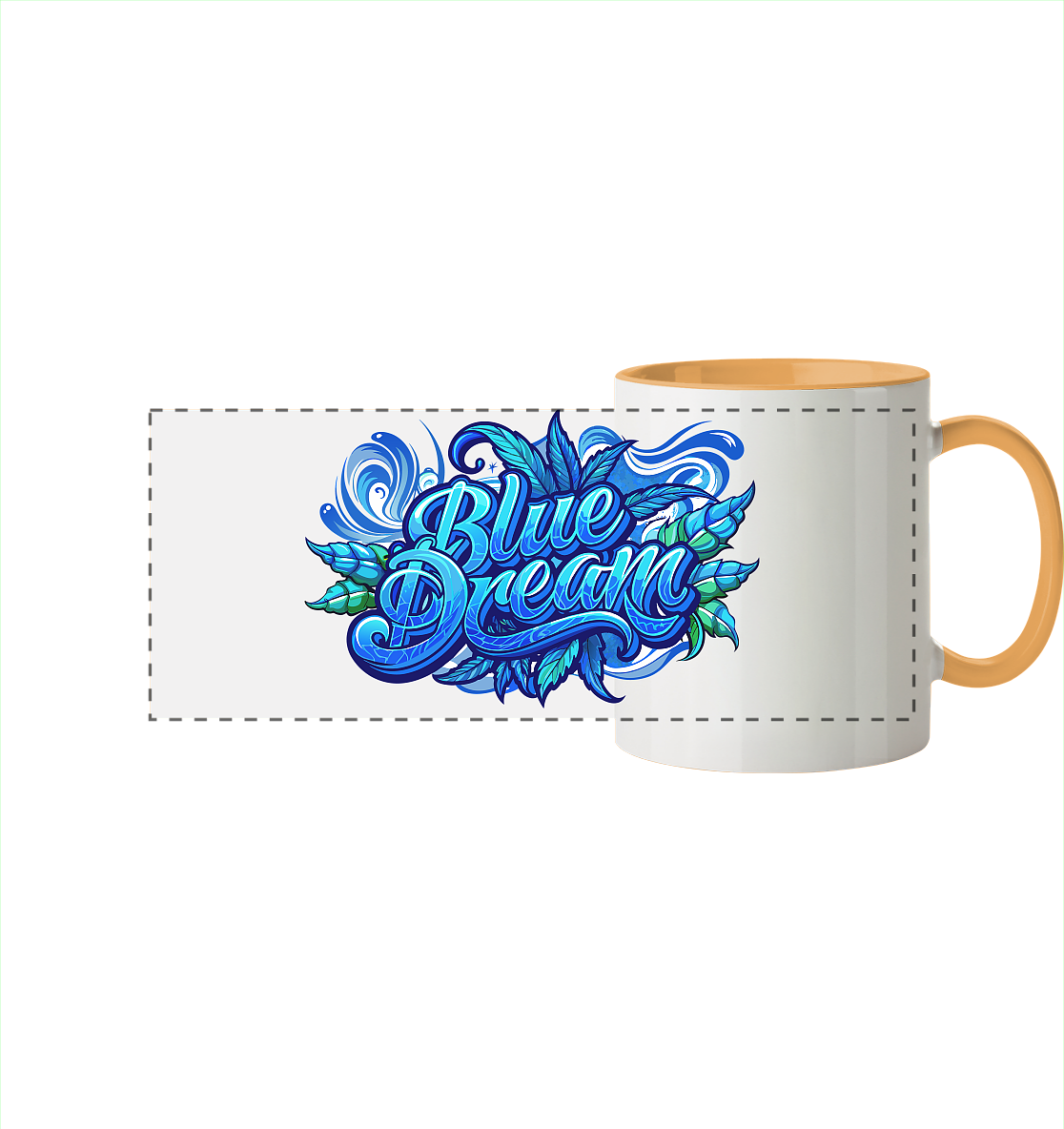 Blue Dream - Panorama Tasse zweifarbig