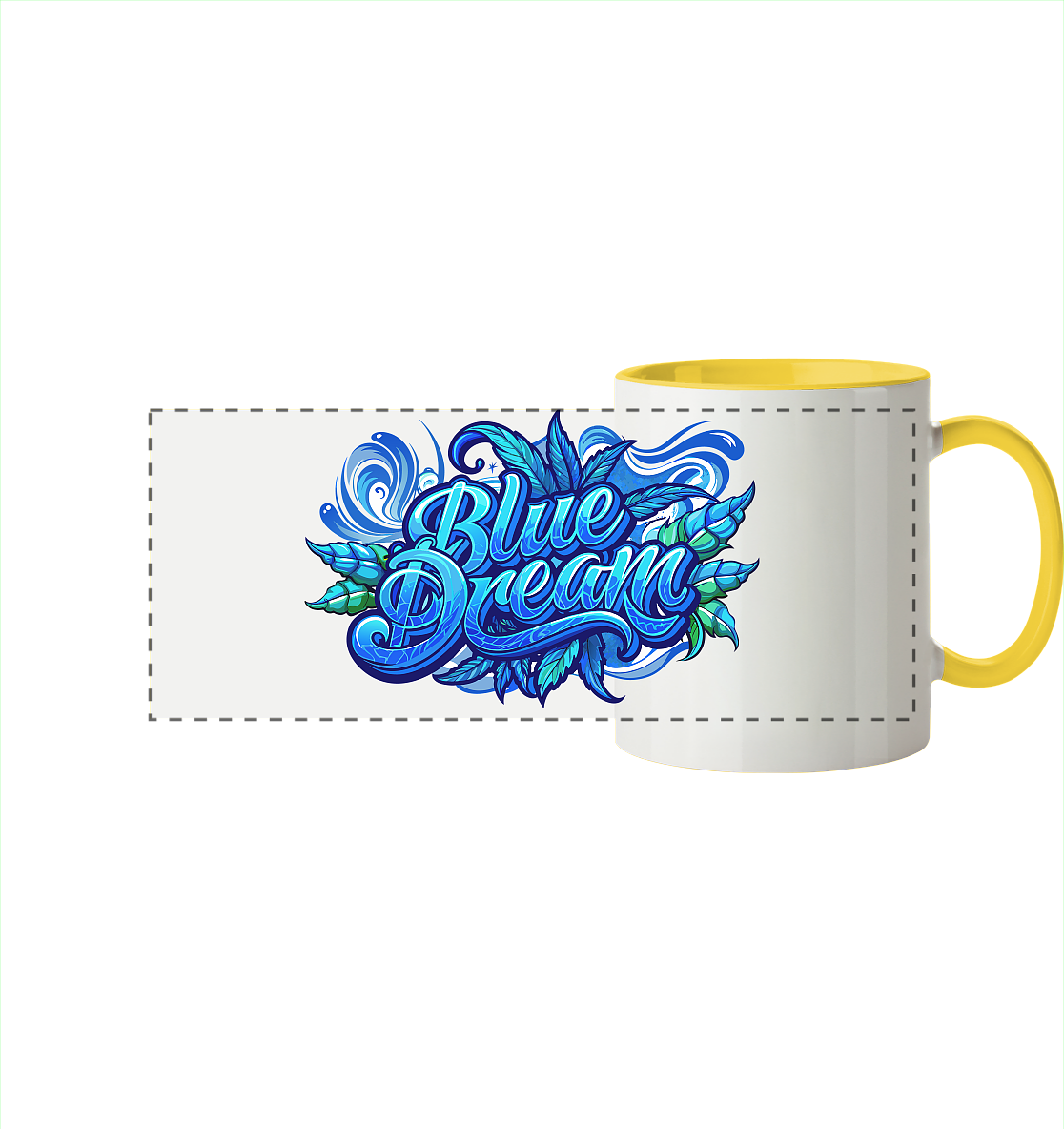 Blue Dream - Panorama Tasse zweifarbig