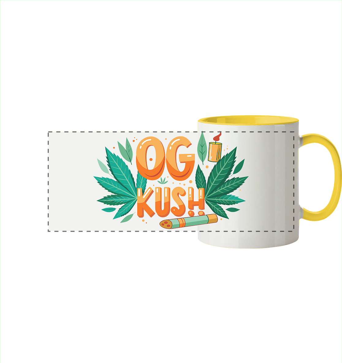 OG Kush - Panorama Tasse zweifarbig