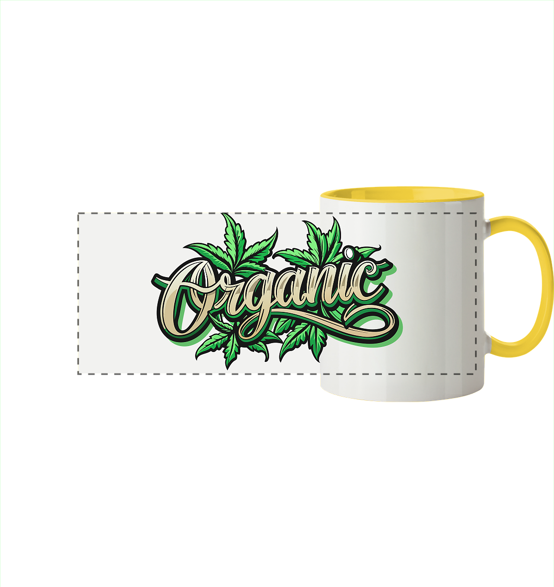 Organic Leaf - Panorama Tasse zweifarbig