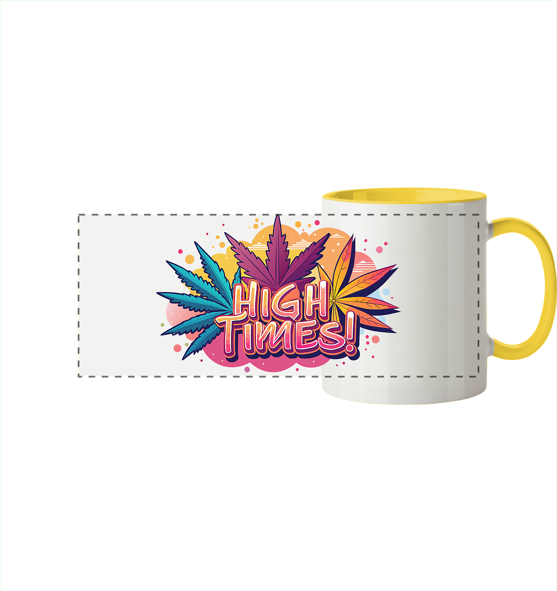 High Times Leafs - Panorama Tasse zweifarbig