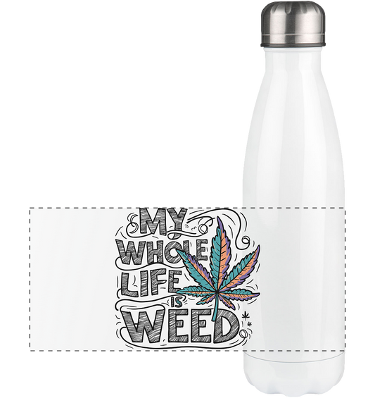 Life Is Weed - Panorama Thermoflasche 500ml