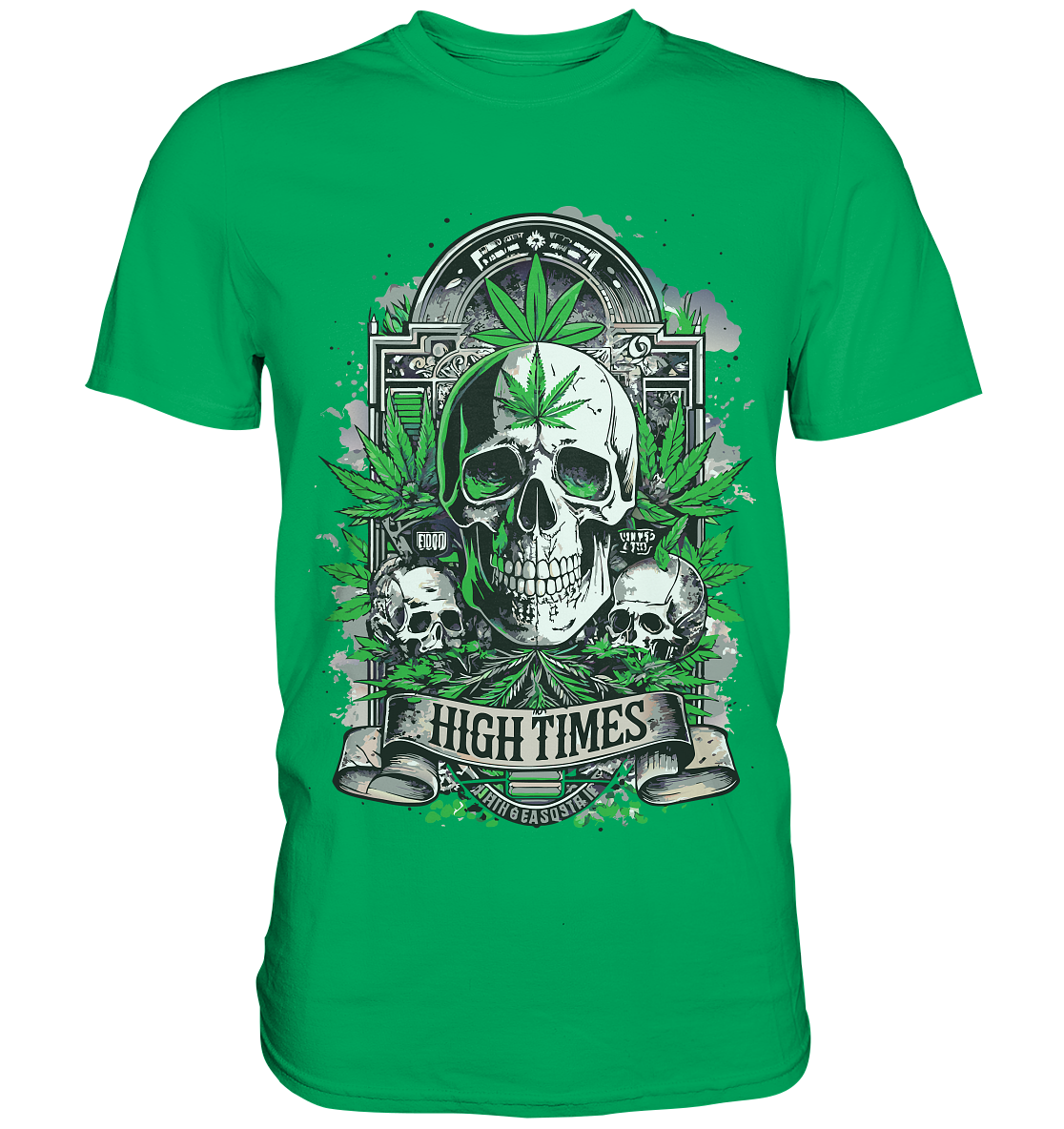 High Times Skull Green - Gentlemen Premium Shirt