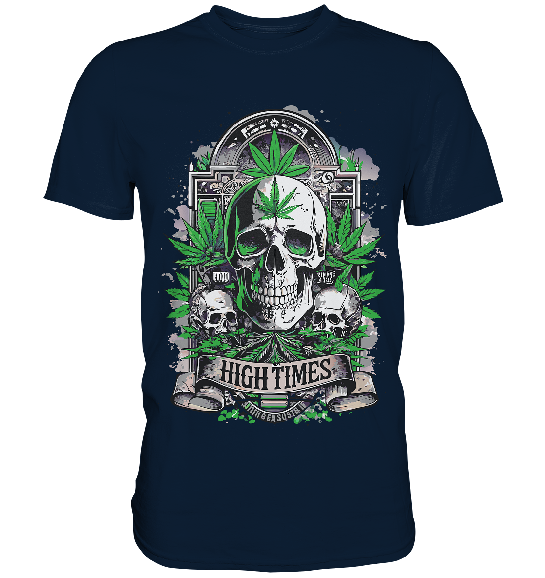 High Times Skull Green - Gentlemen Premium Shirt