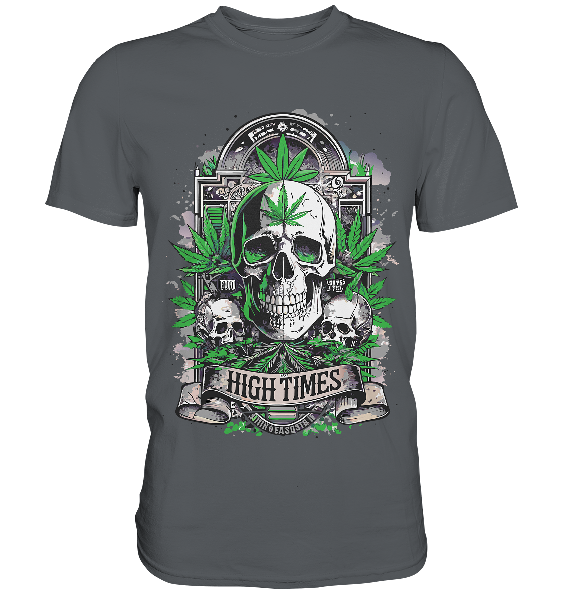 High Times Skull Green - Gentlemen Premium Shirt