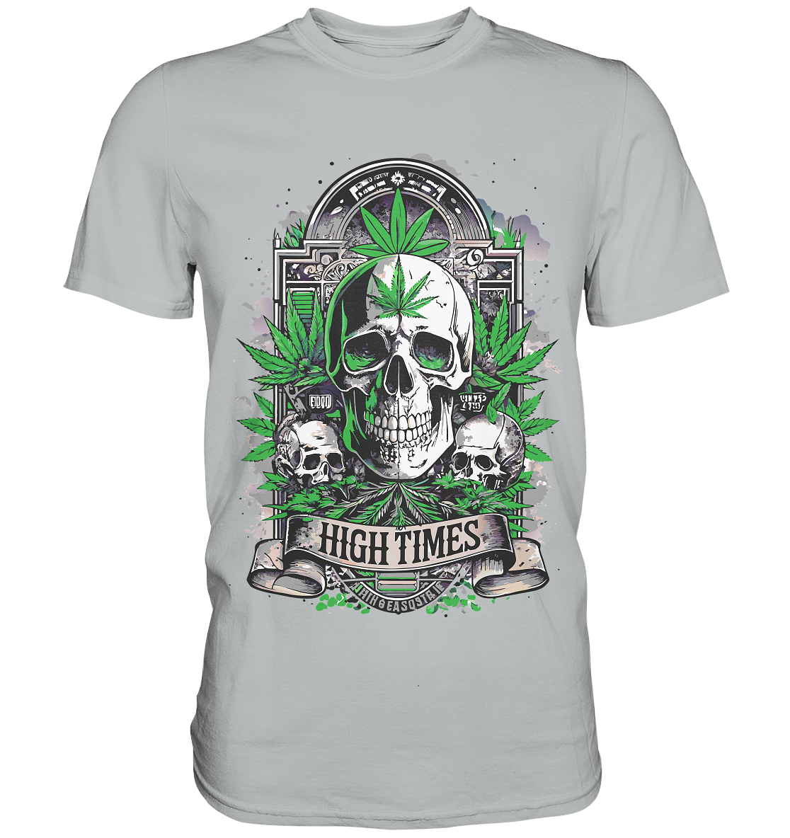 High Times Skull Green - Gentlemen Premium Shirt