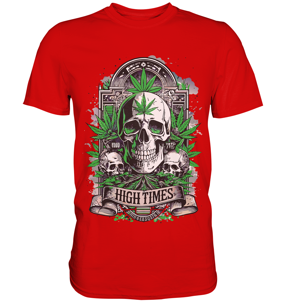 High Times Skull Green - Gentlemen Premium Shirt