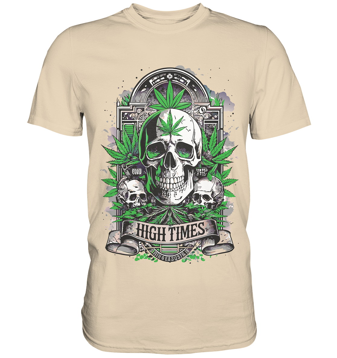 High Times Skull Green - Gentlemen Premium Shirt