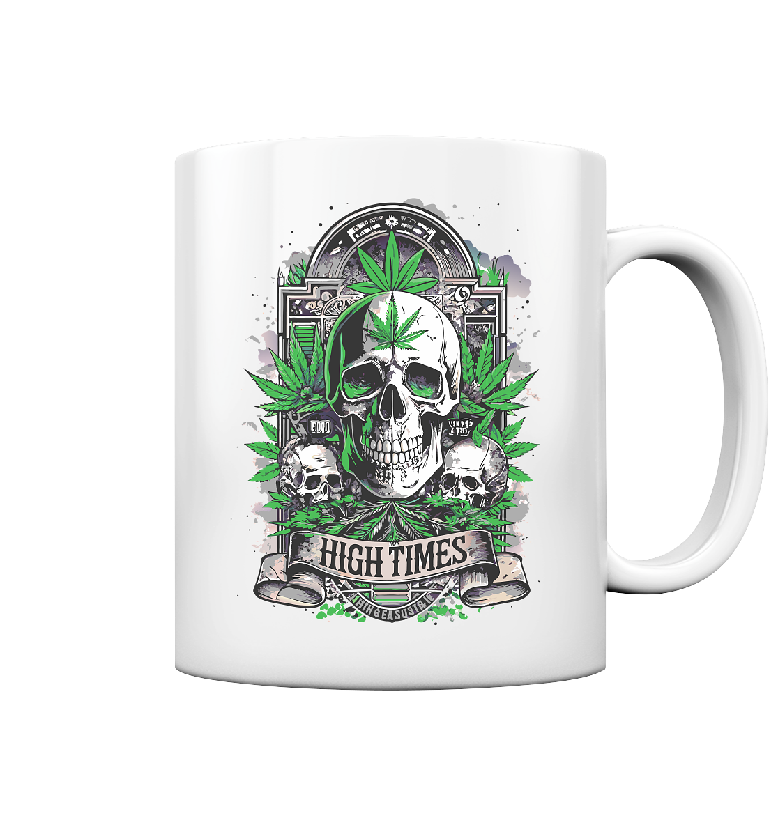 High Times Skull Green - Tasse glossy