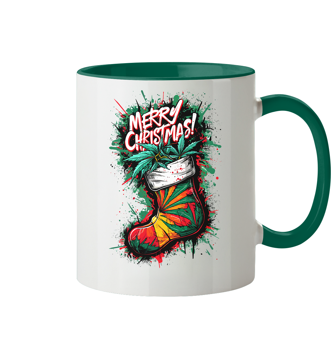 Christmas Boots - Tasse zweifarbig