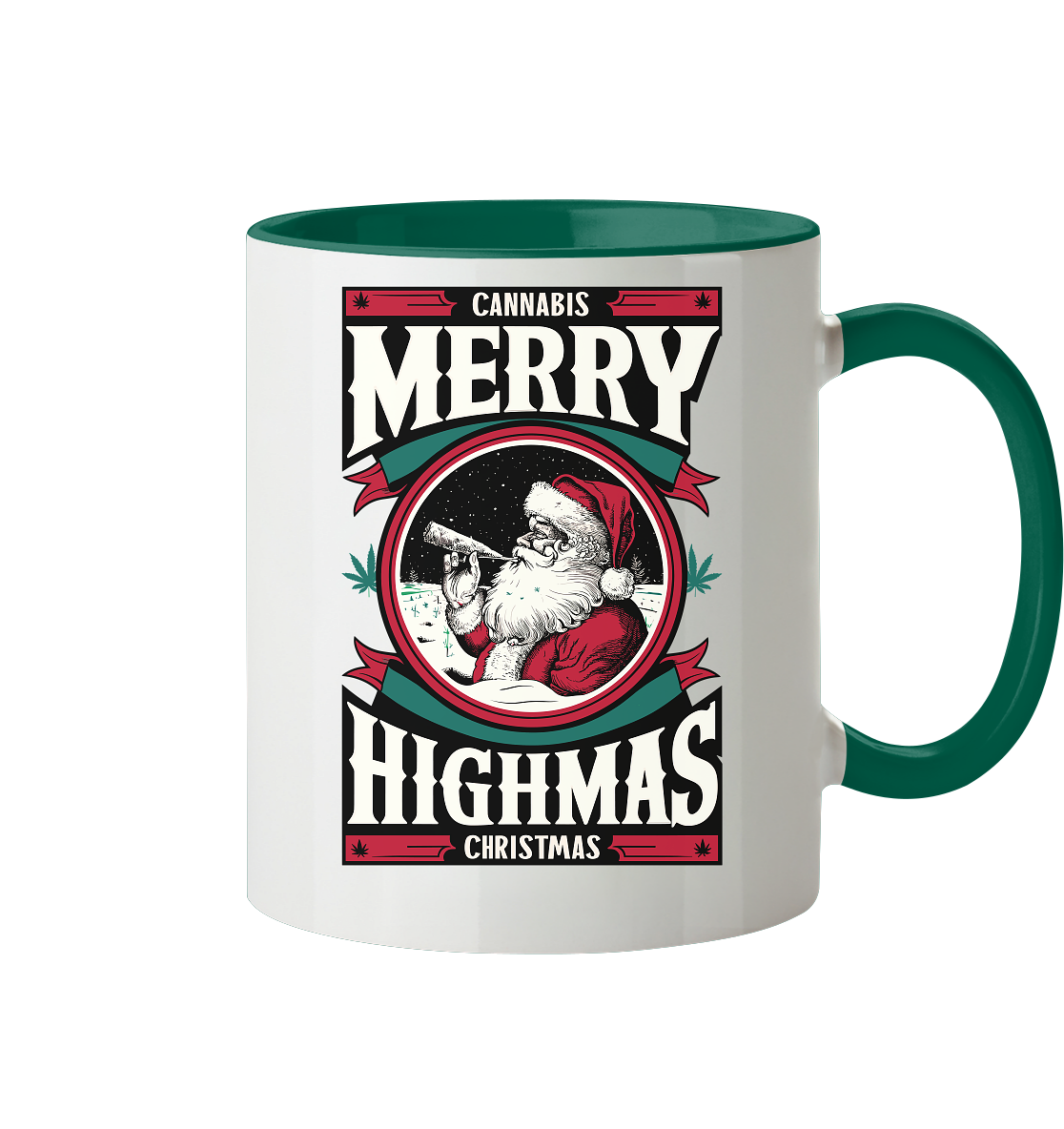 Cannabis Highmas - Tasse zweifarbig