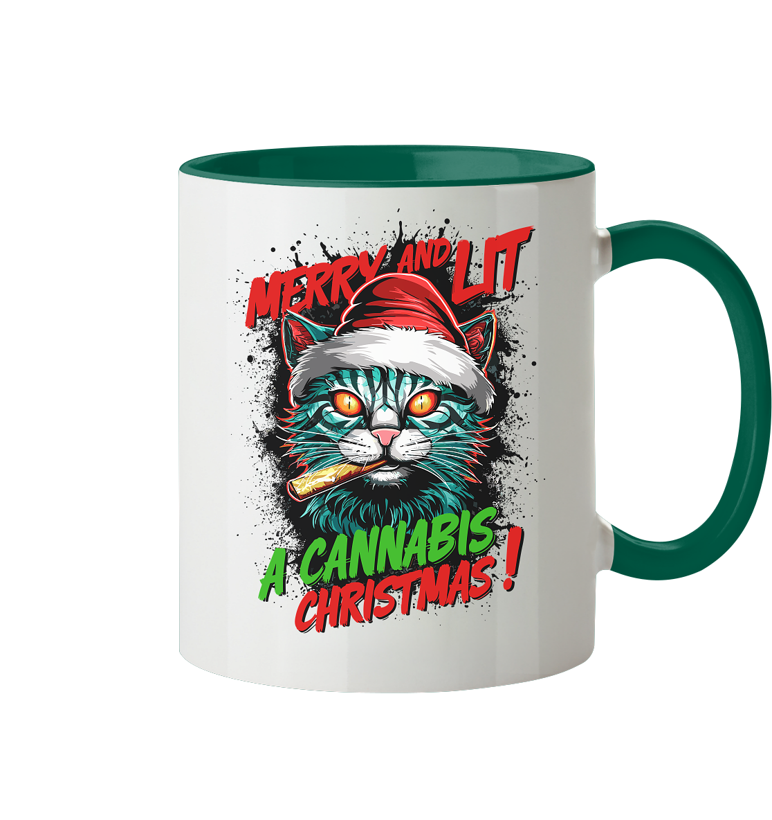 Cannabis Christmas - Tasse zweifarbig