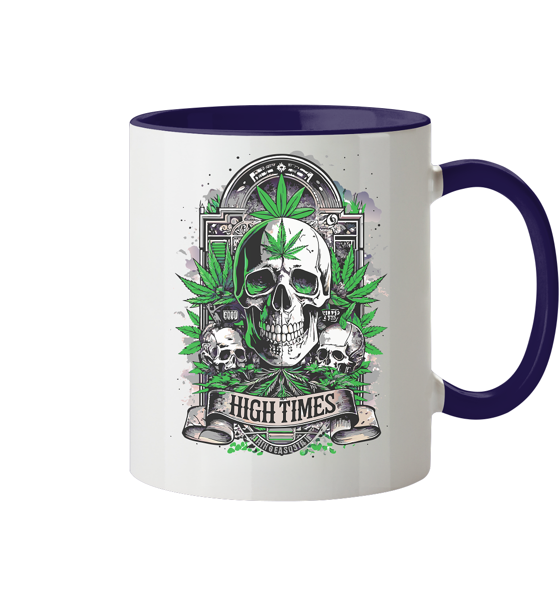 High Times Skull Green - Tasse zweifarbig