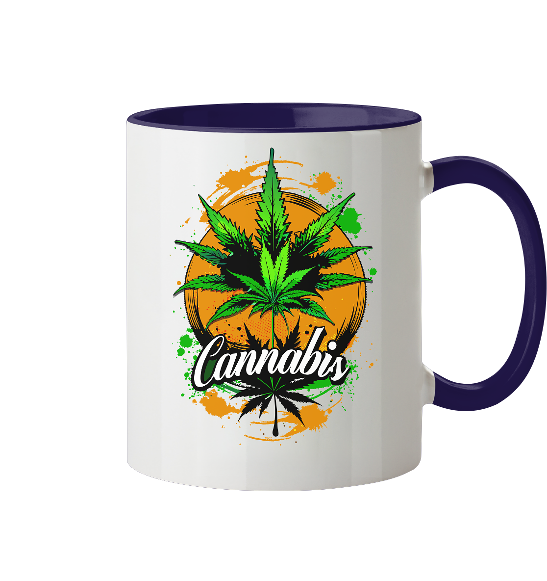 Orange Cannabis - Tasse zweifarbig