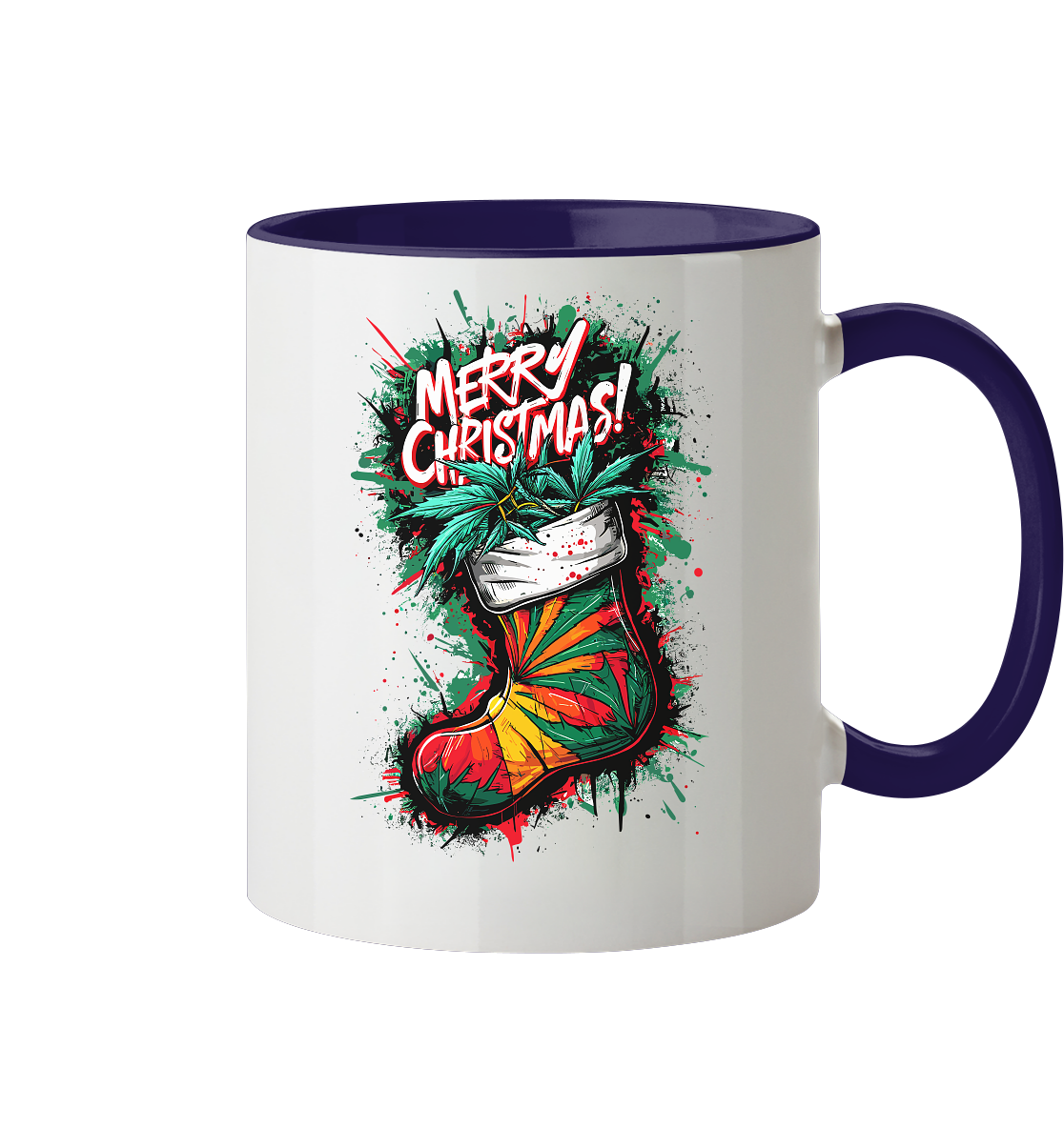Christmas Boots - Tasse zweifarbig