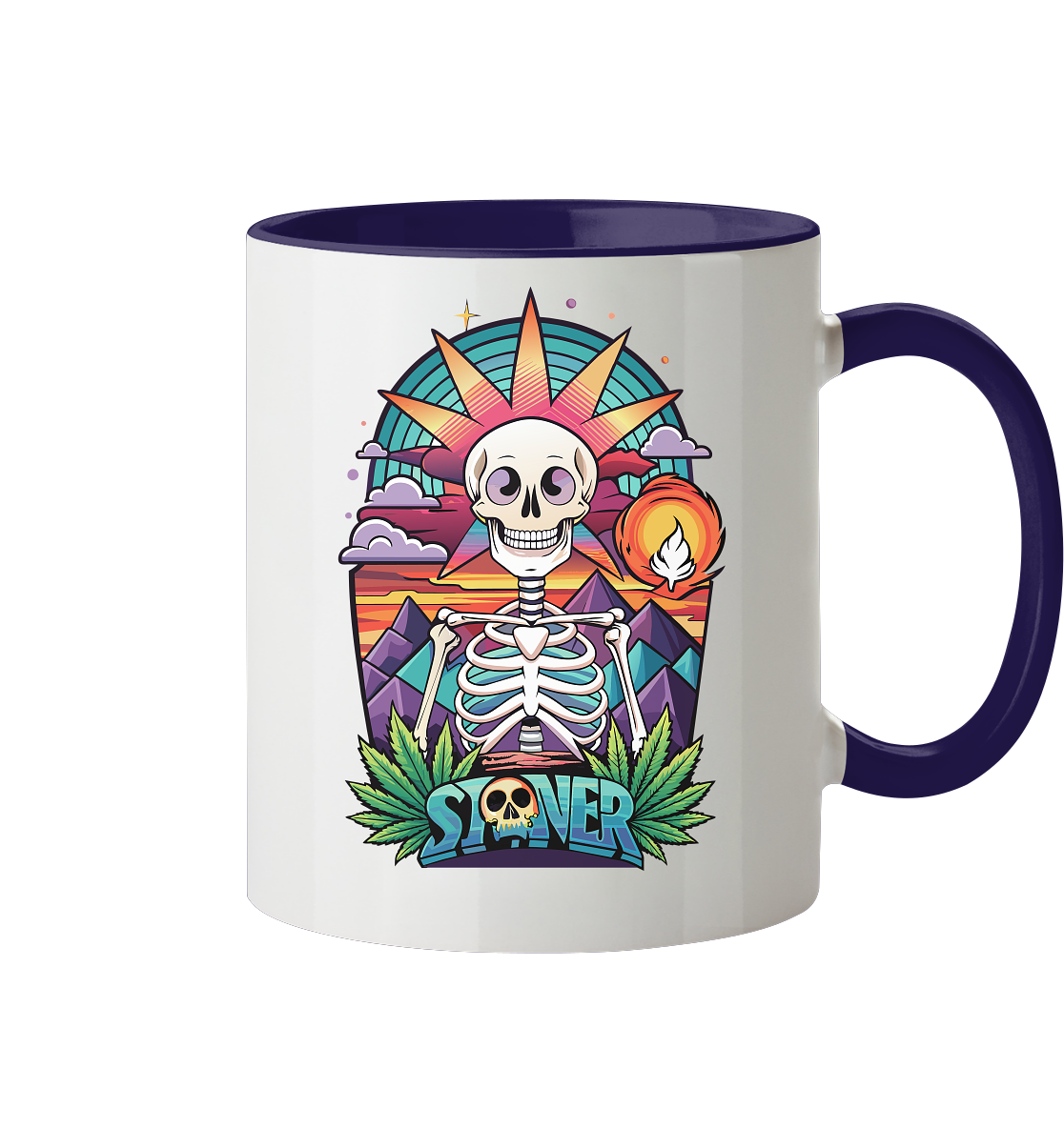 Color Stoner Skeleton - Tasse zweifarbig