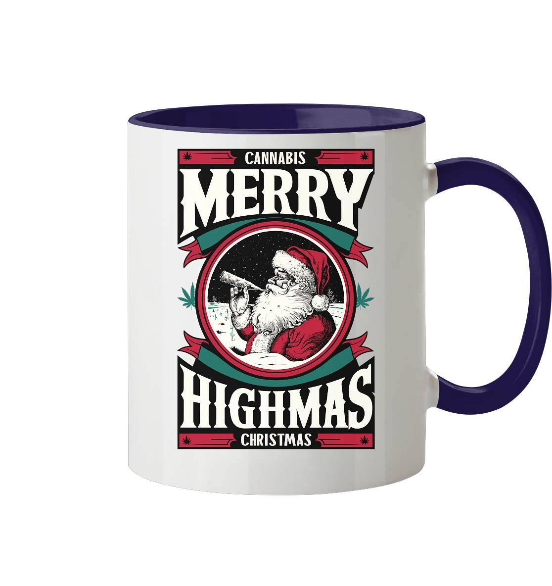 Cannabis Highmas - Tasse zweifarbig