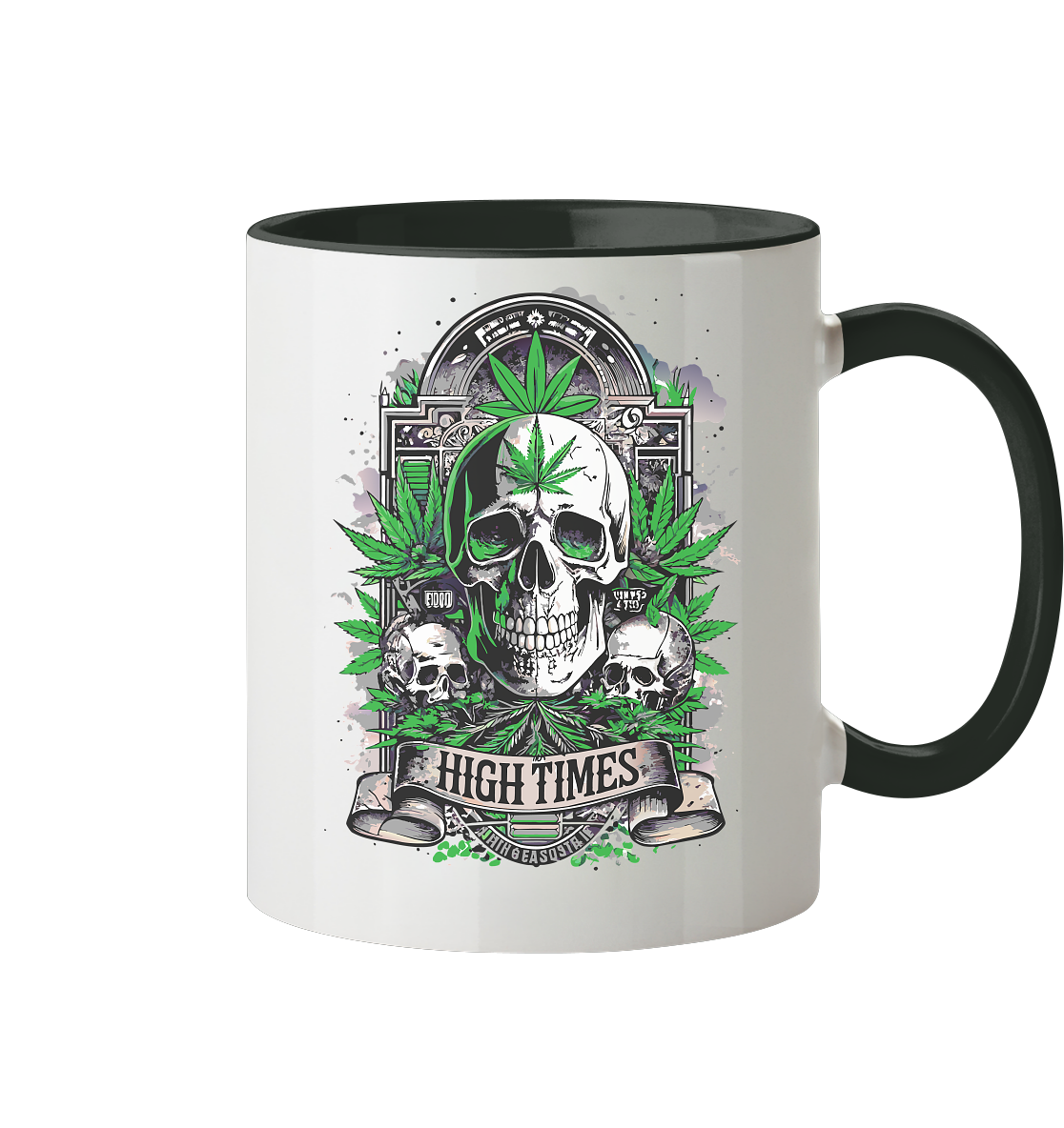 High Times Skull Green - Tasse zweifarbig