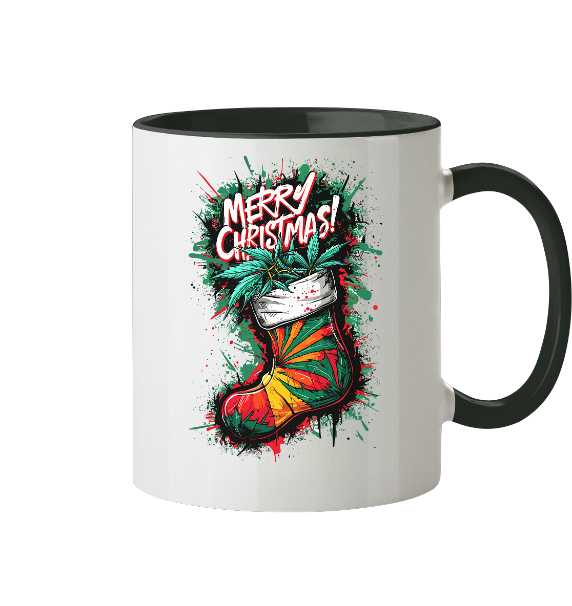 Christmas Boots - Tasse zweifarbig