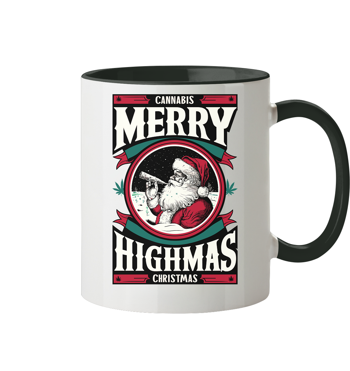 Cannabis Highmas - Tasse zweifarbig