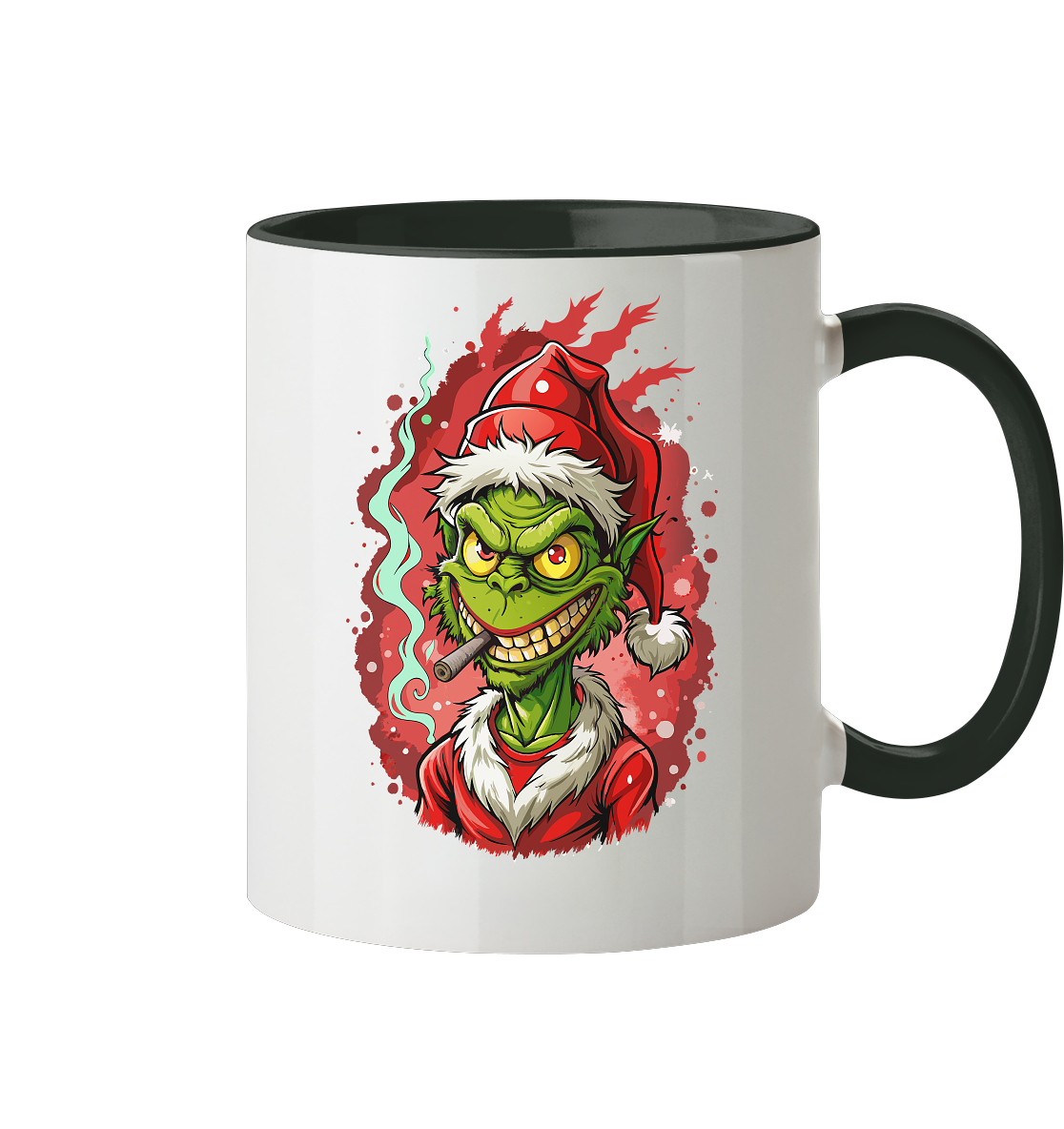 Angry Grinch - Tasse zweifarbig