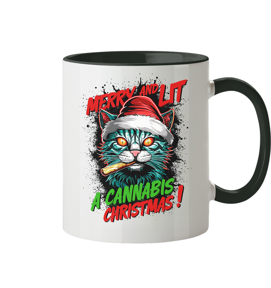 Cannabis Christmas - Tasse zweifarbig