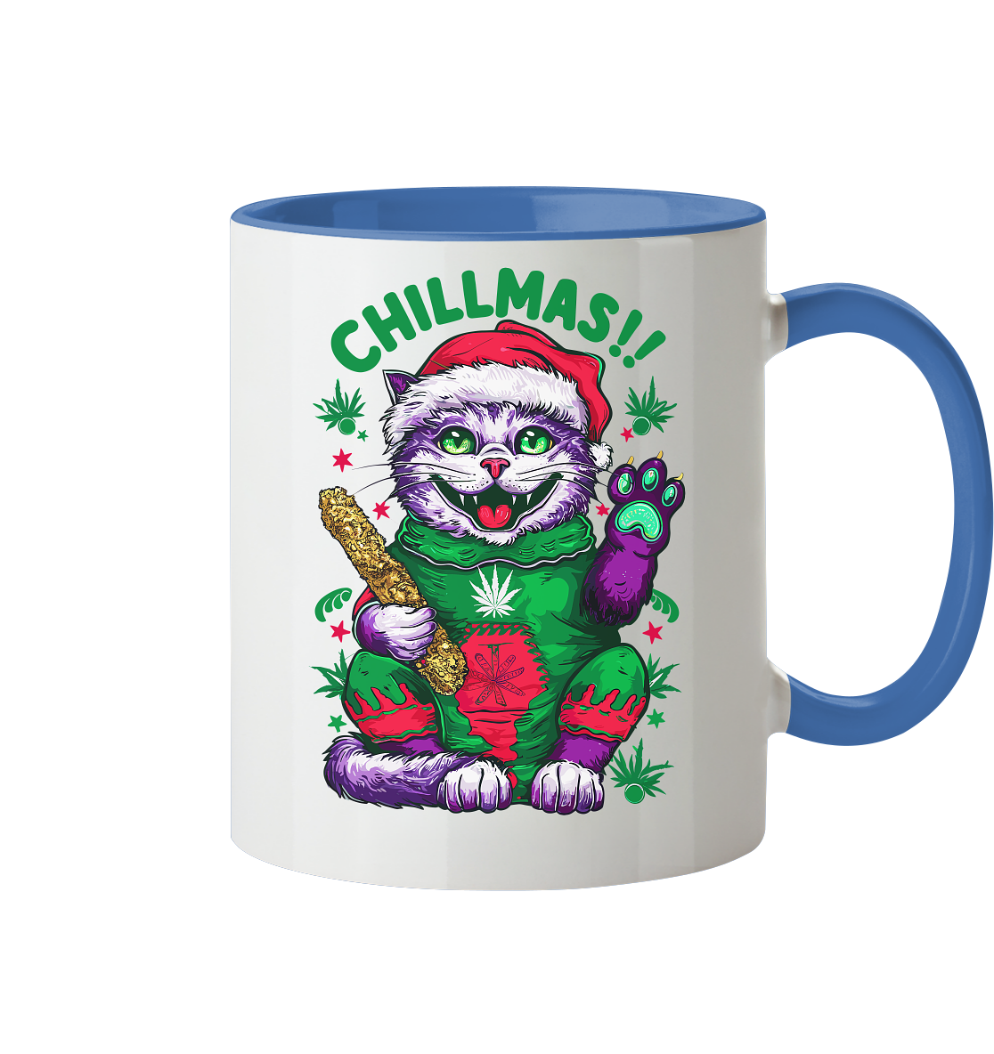 Chillmas Cat - Tasse zweifarbig