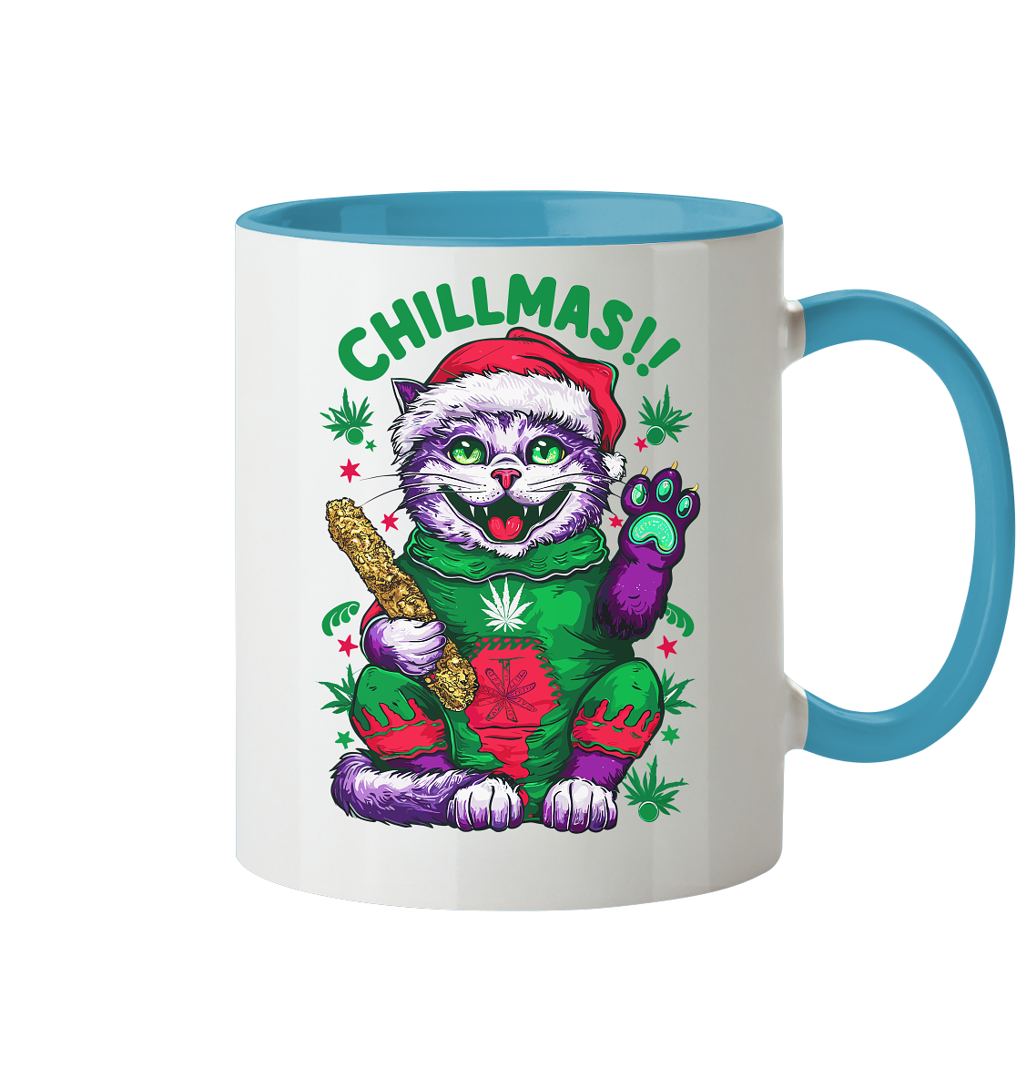 Chillmas Cat - Tasse zweifarbig