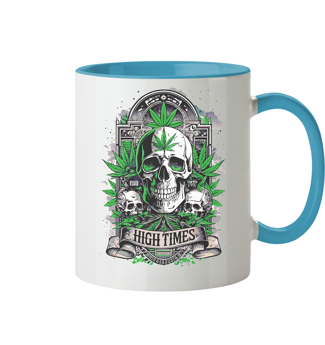 High Times Skull Green - Tasse zweifarbig